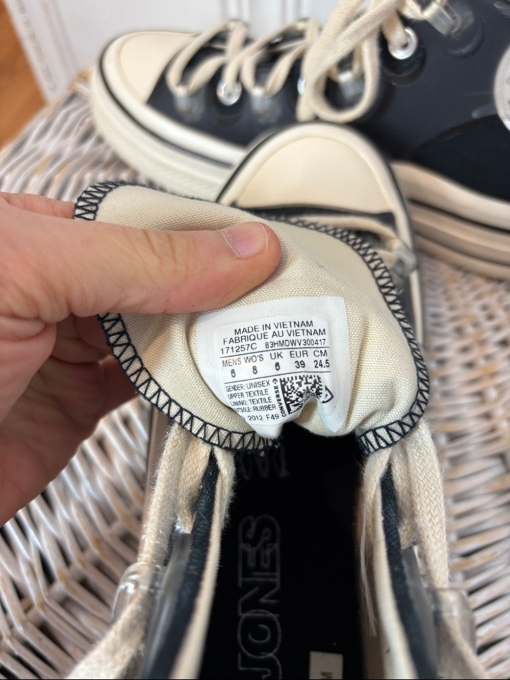 Rare CONVERSE X KIM JONES Chuck 70 High Utility Wave Sneakers | Size 8 - Picture 9 of 14
